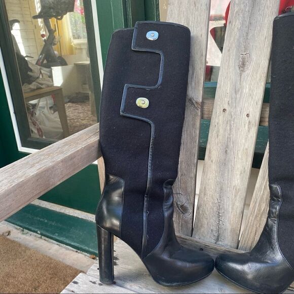 Balenciaga tall wool black boots size EU 36 - Picture 2 of 16